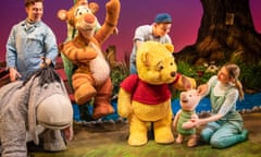 Alex Cardall as Eeyore, Robbie Noonan as Tigger, Jake Bazel as Pooh and Lottie Grogan as Piglet in Winnie the Pooh.