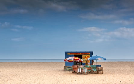 Deckchairs for hire on Great Yarmouth’s huge beach