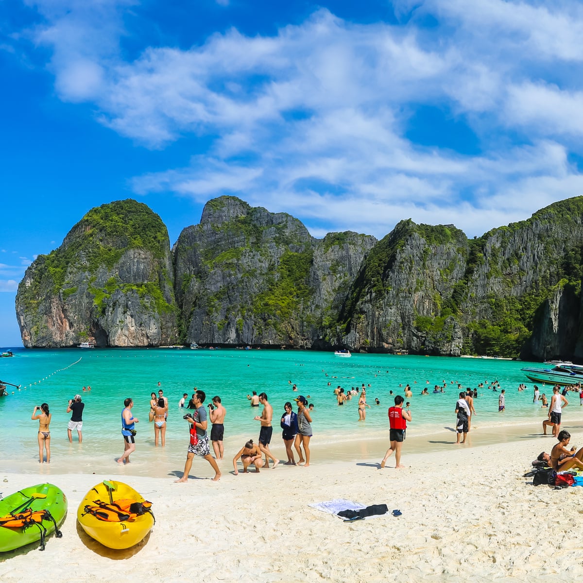 Thailand S Maya Bay Location For The Beach To Close To Tourists Thailand Holidays The Guardian