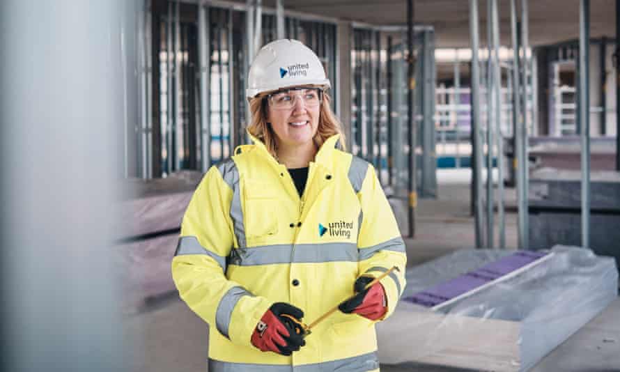Nikki Davison at a building site