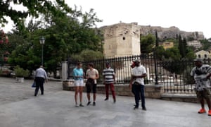 The tower of the winds, among the ancient sites in Athens, where visitor numbers have dropped precipitously because of coronavirus.