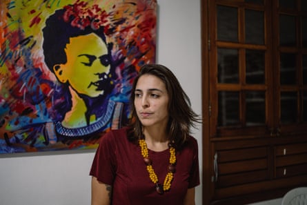Natalia Bonavides, PT’s youngest member of congress, in her office in Natal.