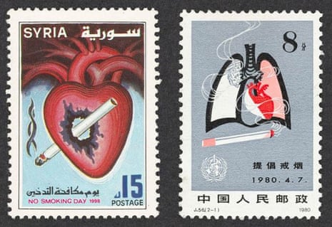 Anti-smoking stamps.