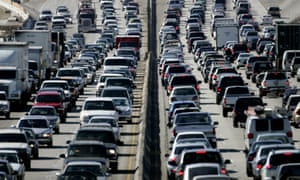 Traffic on a Los Angeles freeway