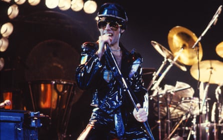 Full leather … on the News of the World tour in 1978 .