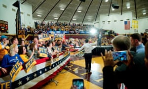 Pete Buttigieg attends a campaign event in Des Moines, Iowa.