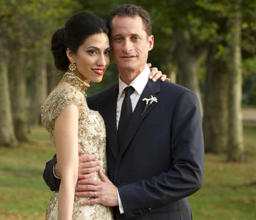 Huma Abedin and Anthony Weiner on their wedding day