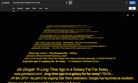 Google in the style of Star Wars