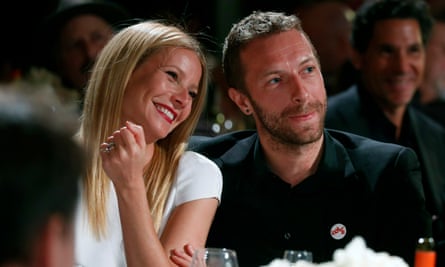 Gwyneth Paltrow and Chris Martin at gala function in Beverly Hills.