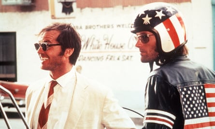 Jack Nicholson as George and Peter Fonda as Wyatt in Easy Rider.