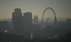 The London skyline seen through smog