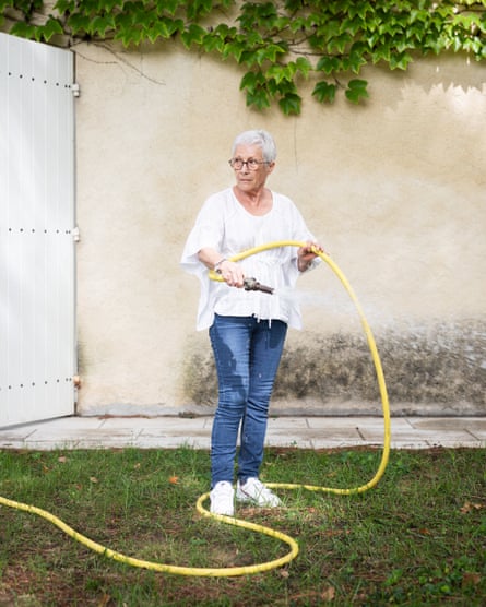 Françoise Aubert, 78, is the retired former communications officer at the Tricastin power station, photographed in her garden, in Saint-Paul-Trois-Châteaux, about 4km from the plant. A corrosion defect shut down 12 out of 56 reactors in France in 2022. She says: ‘The corrosion is in a circuit that has no contact with radioactivity. I don’t see why we should make a big deal of it.’