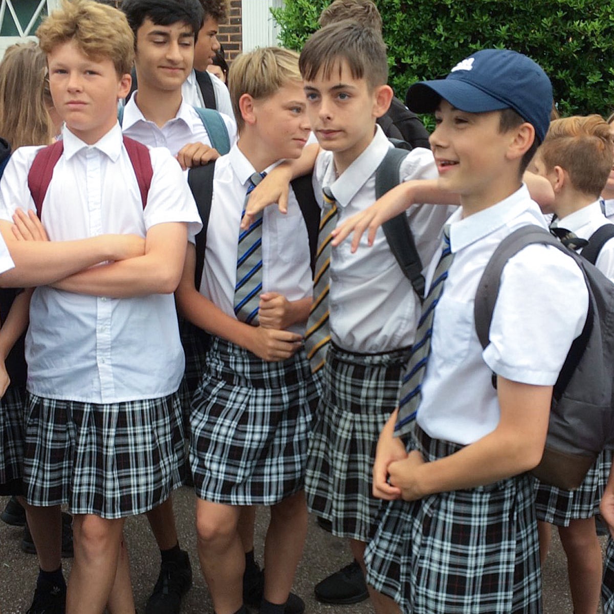 Teenage Boys Wear Skirts To School To Protest Against No Shorts Policy Schools The Guardian Teenage Boys Wear Skirts To School To Protest Against No Shorts Policy Schools The Guardian