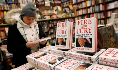 Copies of Fire and Fury in a New York bookshop.