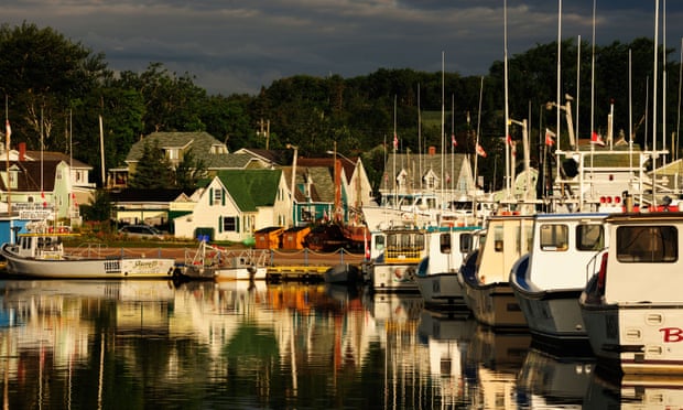 Boats in the harbour of North Rustico, Prince Edward Island, Canada, North America