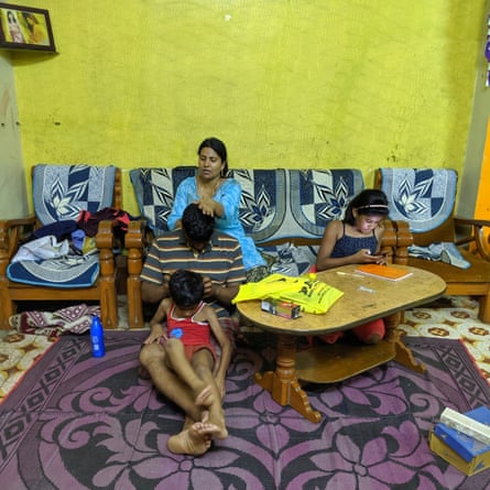 Sushma, a teacher, spends time with her family