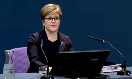 Nicola Sturgeon gives evidence at the Covid inquiry, in Edinburgh