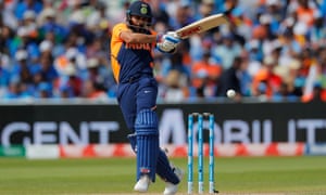 India’s captain Virat Kohli in action as he cuts a shot for four.