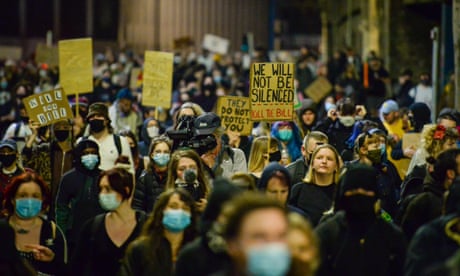 A 'kill the bill' protest in Bristol on Tuesday.