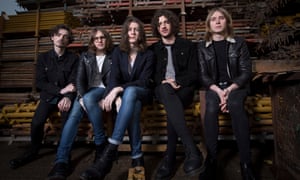 Stockport band Blossoms in the scaffolding yard belonging to bassist Charlie Salt’s grandfather