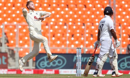 Ben Stokes in action during day two of the fourth Test.