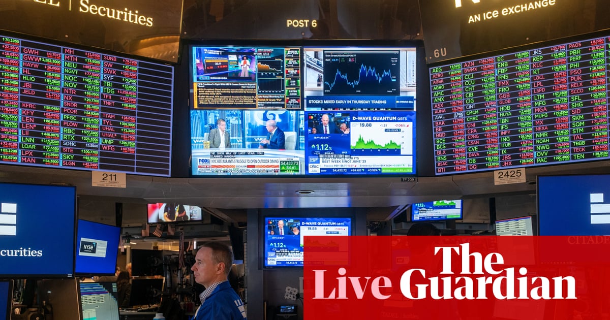 US economy lost 23,000 jobs in July in surprise blow to Trump – business live