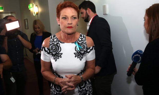 The leader of One Nation, Pauline Hanson