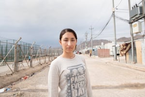 Sindus (24) at the refugee camp where she lives with her son (4) , in Northern Iraq. She has lived there for 4 years after fleeing her hometown when ISIS came. She gave birth to her son on the side of the mountain on her journey to the camp