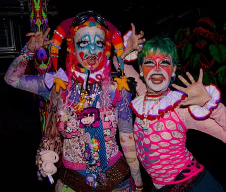 Two of the most outlandish dressers at Tribe of Frog.