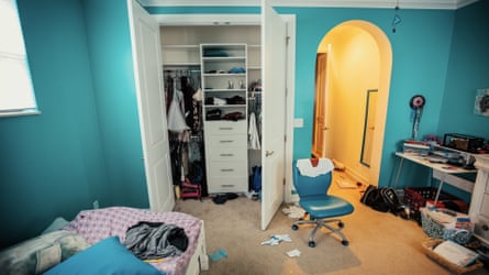 Alyssa Alhadeff’s bedroom. She was among the 14 students and three staff members killed at Marjory Stoneman Douglas high school in Parkland, Florida, on 14 February 2018. A player on the girls’ soccer team, her gym bag sits open on her floor. On her dresser, she kept the ticket stubs from a high school football game that she went to with her friend.