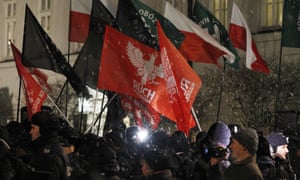 A far-right rally in Warsaw, Poland