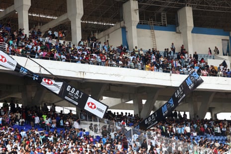 Banners promoting Lionel Messi’s tour in India are removed