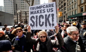 A Protest against proposed Republican legislation that would change Medicaid funding, New York