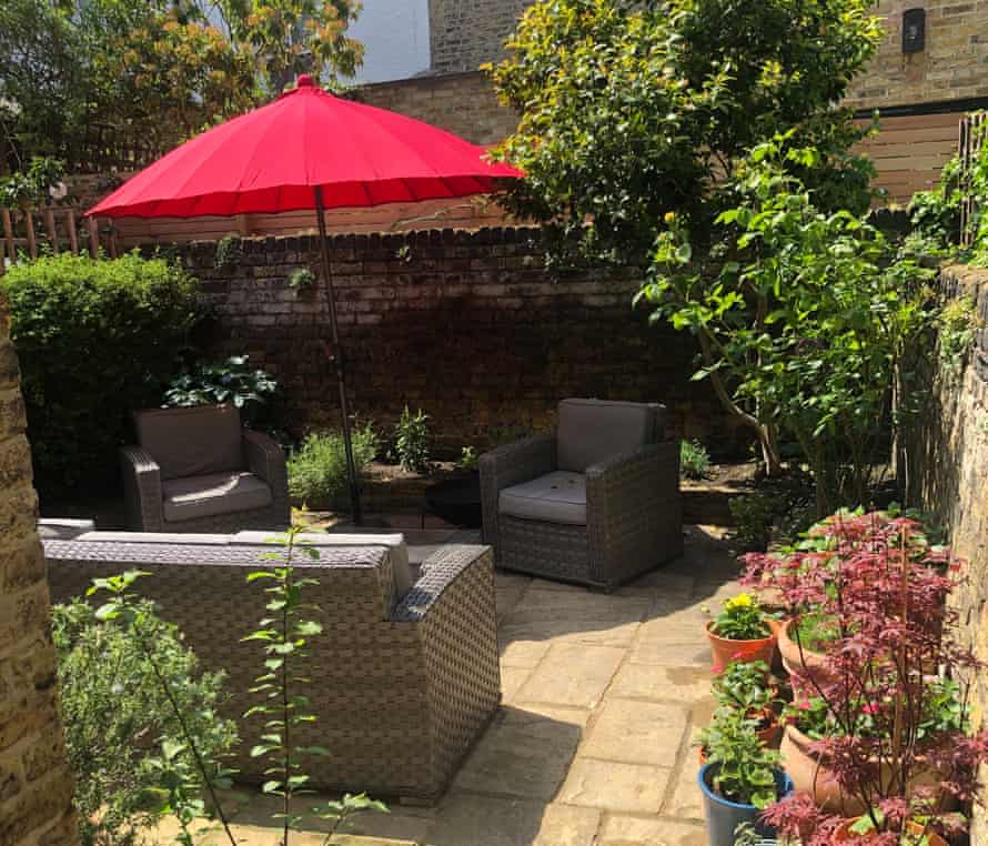 The transformed garden of Heidi Fitchett's apartment in London