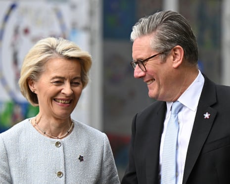Ursula von der Leyen and Keir Starmer on Friday.