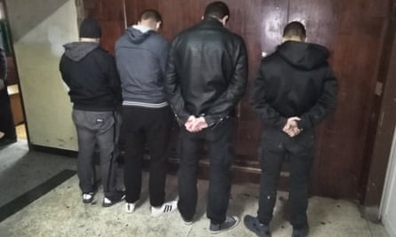 Four men arrested by Bulgarian police after the game.