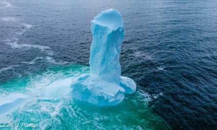 Phallic iceberg in Newfoundland’s Conception Bay