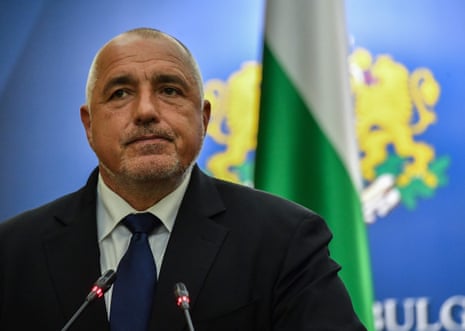 In this file photo taken on 24 April, 2018 prime minister of Bulgaria Boiko Borisov addresses a press conference.