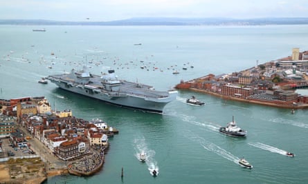 Hms Queen Elizabeth Uk S Newest And Biggest Aircraft Carrier Springs A Leak Royal Navy The Guardian
