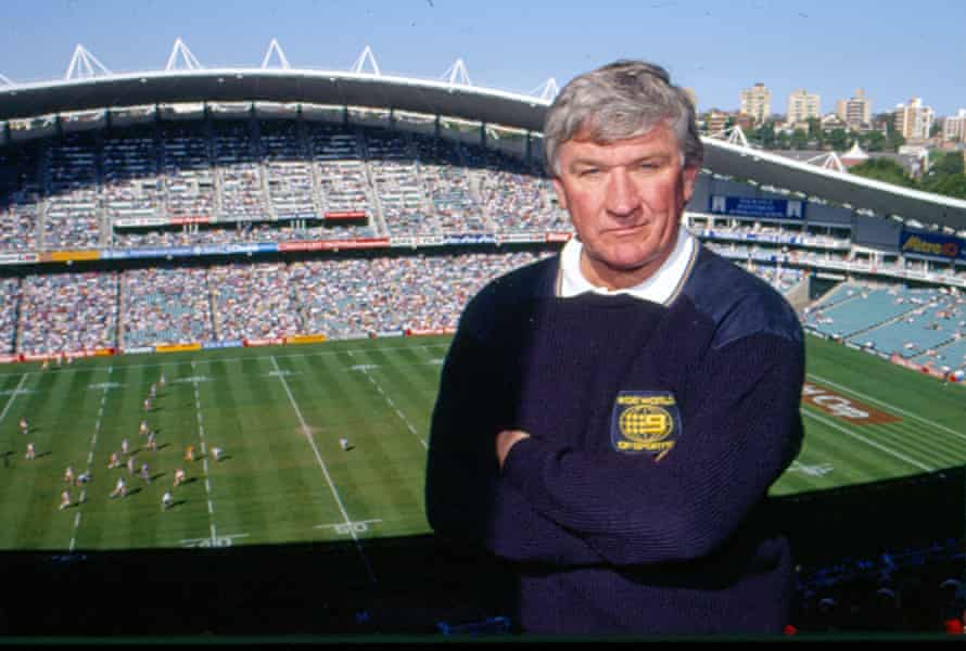 Ray Warren at the Sydney Football Stadium.