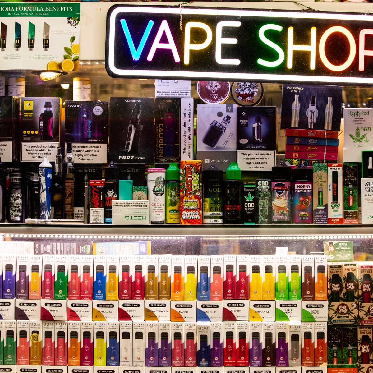 Number of vape shops in England rises by almost 1,200% in a decade | Communities | The Guardian Number of vape shops in England rises by almost 1,200% in a decade | Communities | The Guardian