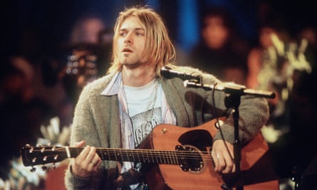 Kurt Cobain recording MTV Unplugged in 1993.