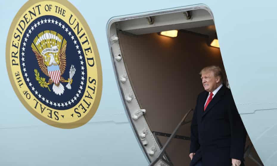 Donald Trump<br>FILE - In this April 15, 2019, file photo, President Donald Trump walks down the steps of Air Force One at Andrews Air Force Base in Md. Four California voters have sued Monday, Aug. 5, 2019, to block a new state law aimed at forcing Republican President Donald Trump to release his personal income tax returns. Democratic Gov. Gavin Newsom signed a law last week that requires presidential candidates to file five years of their income tax returns with the California Secretary of State at least 98 days prior to the primary election. Candidates who don’t do it won’t appear on the ballot. (AP Photo/Susan Walsh, File)