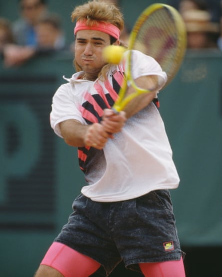 Andre Agassi at the 1990 French Open