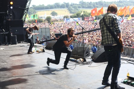 Indie band Courteeners at Glastonbury in 2010.