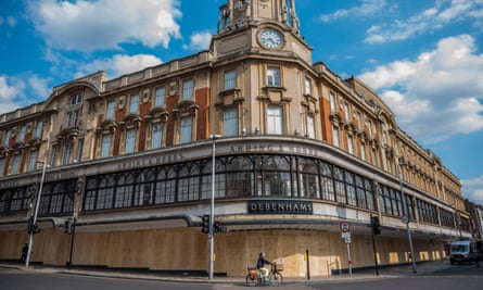 The Debenhams store in Clapham Junction, south London, is boarded up in June.