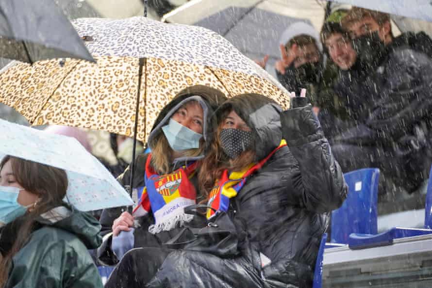 Fans have come suitably dressed for the match against Villarreal B.