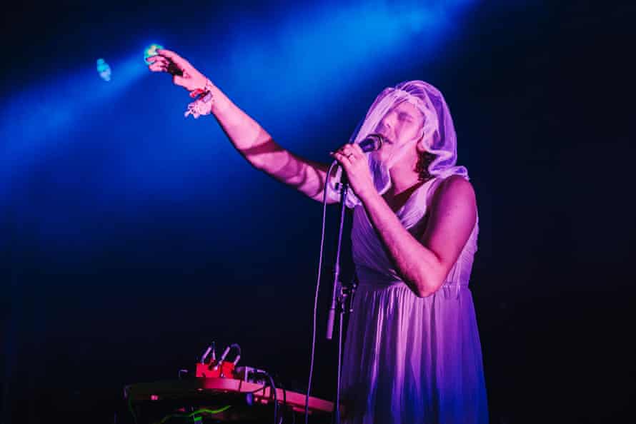 Performing at Green Man festival in 2017.
