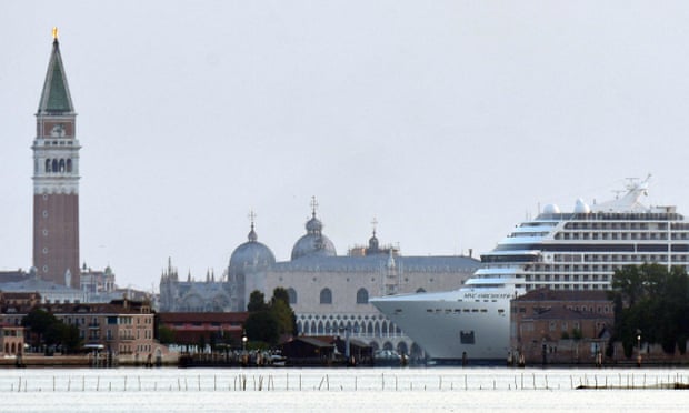 The MSC Orchestra cruise ship in Venice
