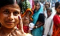 INDIA-VOTE<br>An Indian voter shows her inked-marked finger after casting her vote in the Ghoramara island around 110 km south of Kolkata on May 19, 2019, during the 7th and final phase of India's general election. - Voting in one of India's most acrimonious elections in decades entered its final day on May 19 as Hindu nationalist Prime Minister Narendra Modi scrambled to hang on to his overall majority. (Photo by DIBYANGSHU SARKAR / AFP)DIBYANGSHU SARKAR/AFP/Getty Images